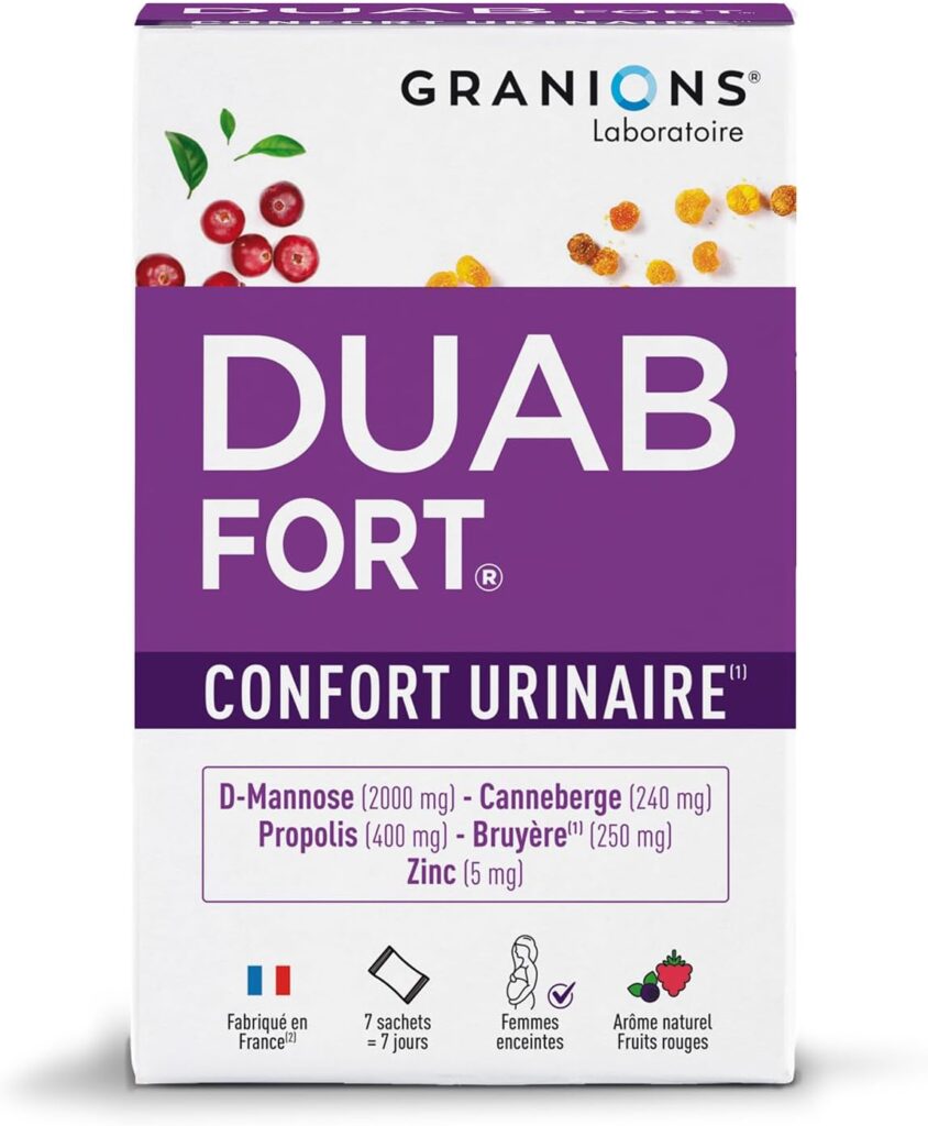 DUAB Fort Granions - MoonFlow DUAB Fort Granion Confort Urinaire : canneberge, D-Mannose, Propolis, Bruyere, Zinc